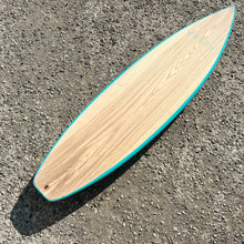 Load image into Gallery viewer, Predn Surf Co - Mor Lader (Pirate) bare oak deck shortboard - Sustainably built performance surfboards - North Cornwall
