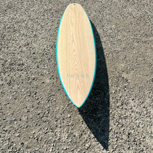 Load image into Gallery viewer, Predn Surf Co - Mor Lader (Pirate) bare oak deck shortboard - Sustainably built performance surfboards - North Cornwall
