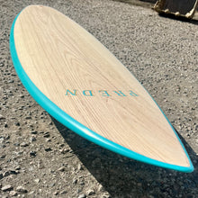 Load image into Gallery viewer, Predn Surf Co - Mor Lader (Pirate) bare oak deck shortboard - Sustainably built performance surfboards - North Cornwall
