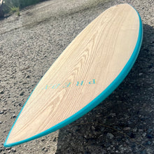 Load image into Gallery viewer, Predn Surf Co - Mor Lader (Pirate) bare oak deck shortboard - Sustainably built performance surfboards - North Cornwall
