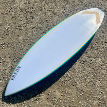 Load image into Gallery viewer, Predn Surf Co - Mor Lader (Pirate) bare oak deck shortboard - Sustainably built performance surfboards - North Cornwall
