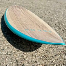 Load image into Gallery viewer, Predn Surf Co - Mor Lader (Pirate) bare oak deck shortboard - Sustainably built performance surfboards - North Cornwall
