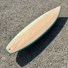 Load image into Gallery viewer, Predn Surf Co - Mor Lader (Pirate) bare oak deck shortboard - Sustainably built performance surfboards - North Cornwall
