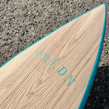 Load image into Gallery viewer, Predn Surf Co - Mor Lader (Pirate) bare oak deck shortboard - Sustainably built performance surfboards - North Cornwall
