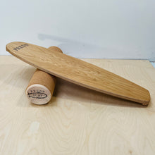 Load image into Gallery viewer, Balance Board set by Predn Surf Co- With stops and Cork wrapped roller - Handmade in Cornwall
