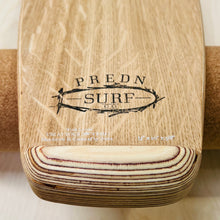 Load image into Gallery viewer, Balance Board set by Predn Surf Co- With stops and Cork wrapped roller - Handmade in Cornwall
