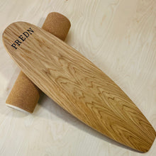 Load image into Gallery viewer, Balance Board set by Predn Surf Co- With stops and Cork wrapped roller - Handmade in Cornwall
