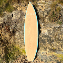 Load image into Gallery viewer, Predn Surf Co - Mor Lader (Pirate) bare oak deck shortboard - Sustainably built performance surfboards - North Cornwall
