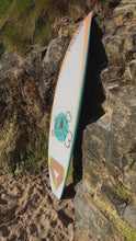 Load and play video in Gallery viewer, Predn Surf Co - Mor Lader (Pirate) bare oak deck shortboard - Sustainably built performance surfboards - North Cornwall
